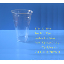 Tasses en plastique transparent de 24 oz (CL-24-675)